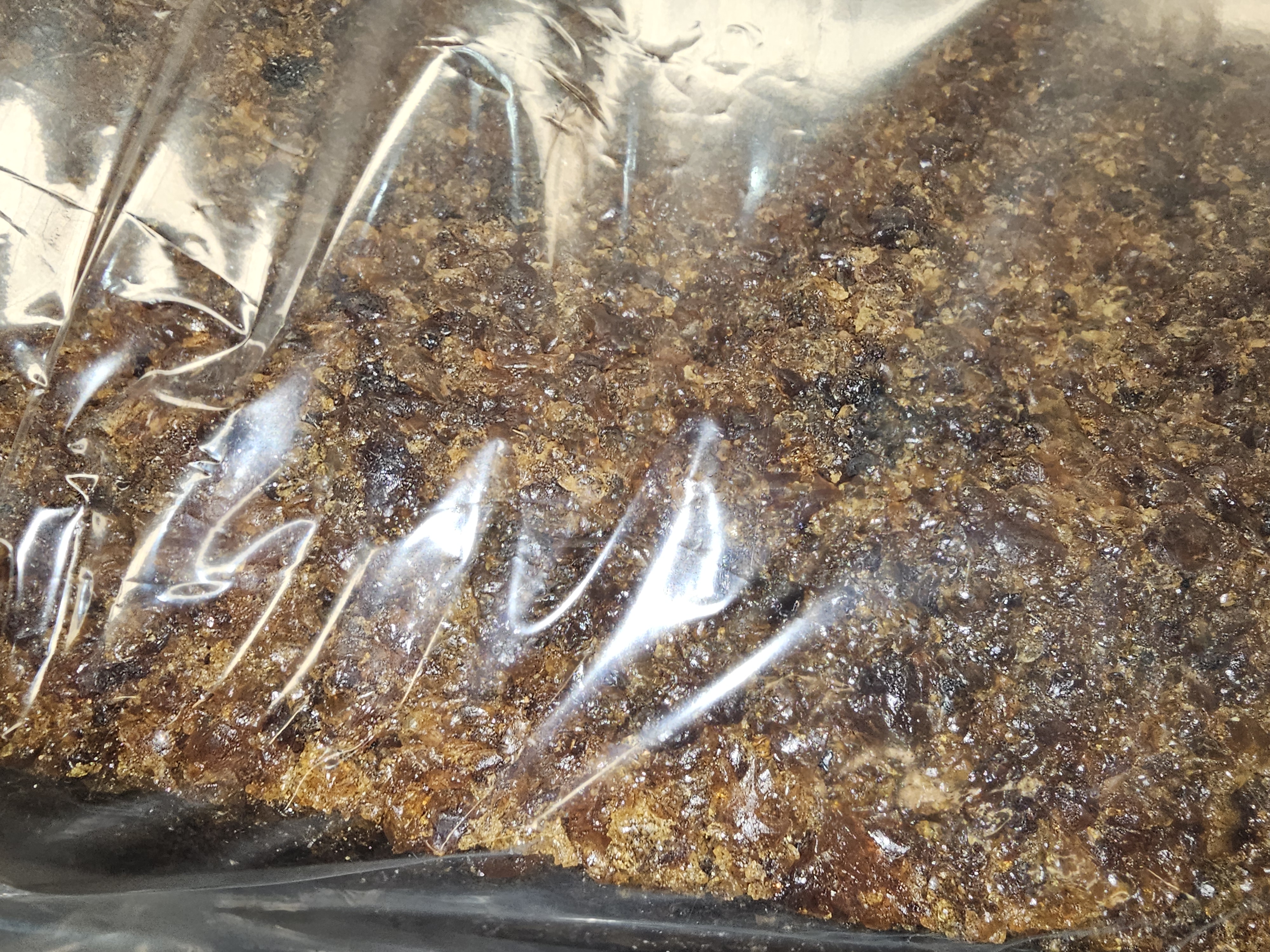 Borracha após secamento na estufa e embalada.